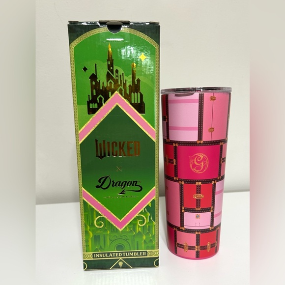 Wicked Glinda Dragon Glass Pink Insulated Tumbler - Picture 4 of 7